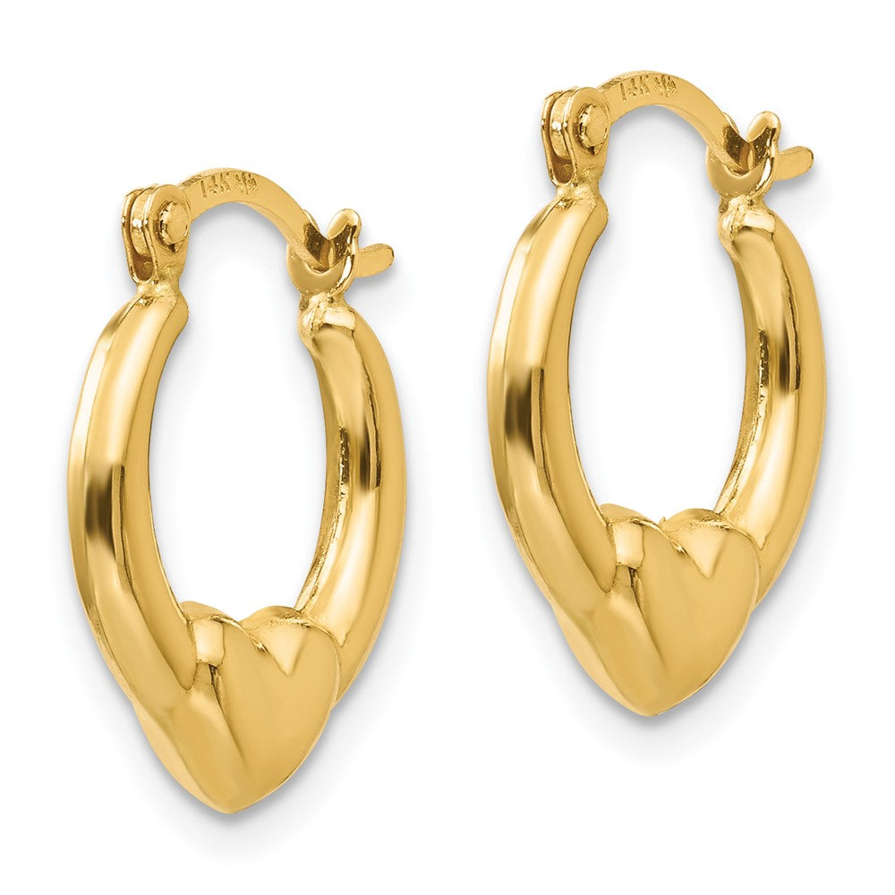 Sprout 14k Madi K Hollow Heart Hoop Earrings