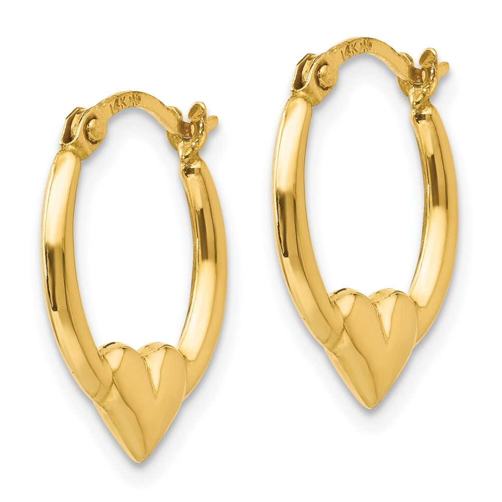 Sparkle 14k Madi K Heart Hoop Earrings