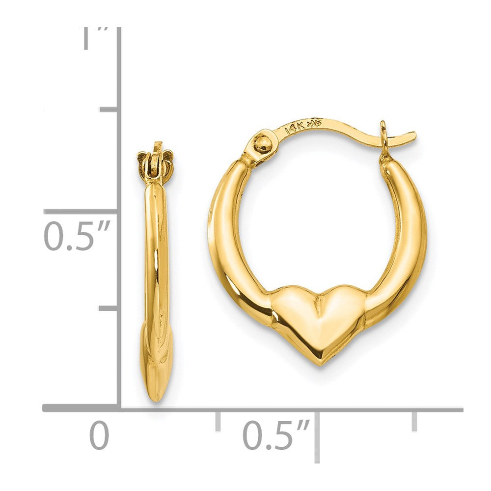 Sparkle 14k Madi K Heart Hoop Earrings