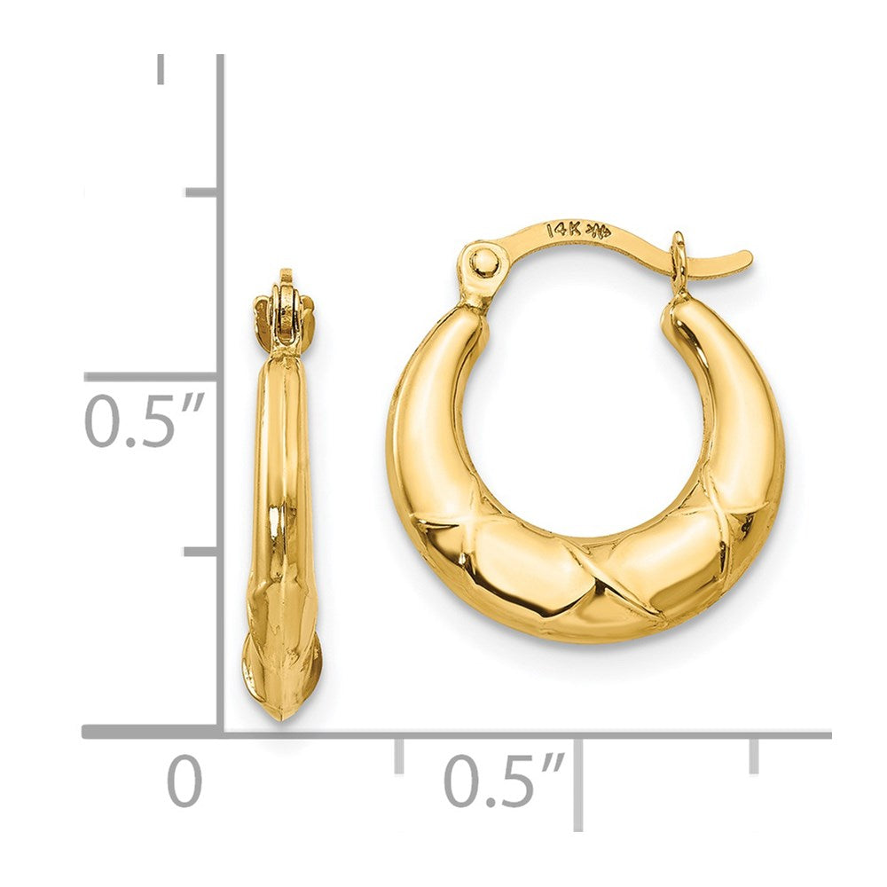 Sprout 14k Madi K Hollow X Hoop Earrings