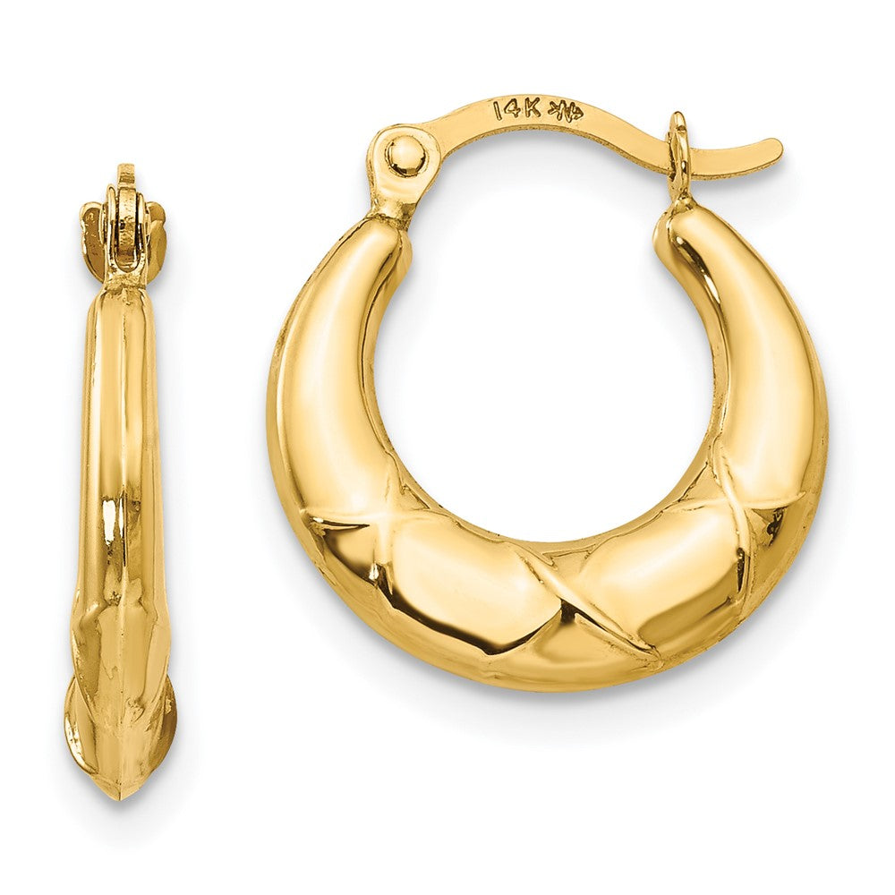 Sprout 14k Madi K Hollow X Hoop Earrings
