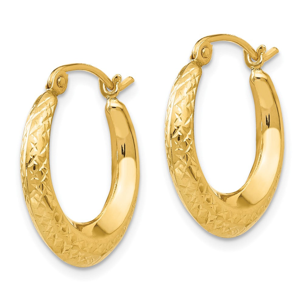 Pebble 14k Madi K Textured Hollow Hoop Earrings