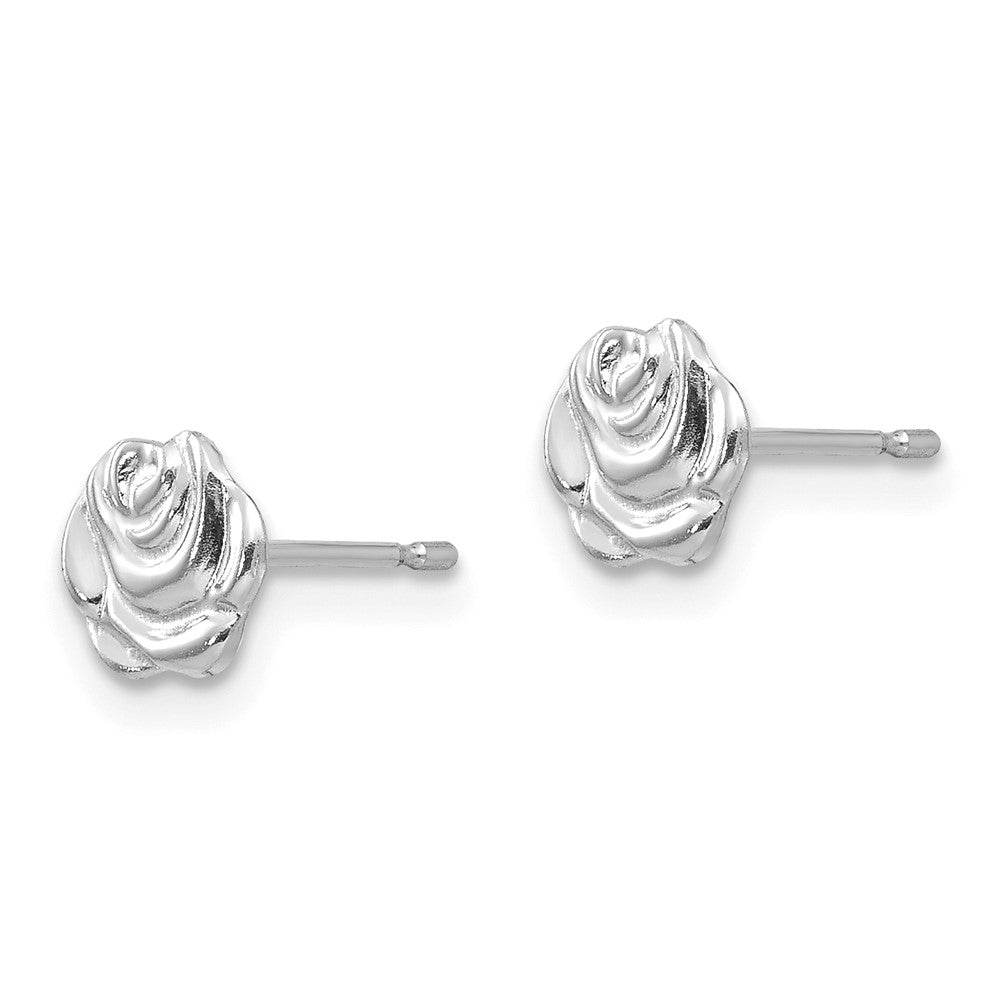 Sweetpea Pie 14k White Gold Madi K Polished Rose Post Earrings