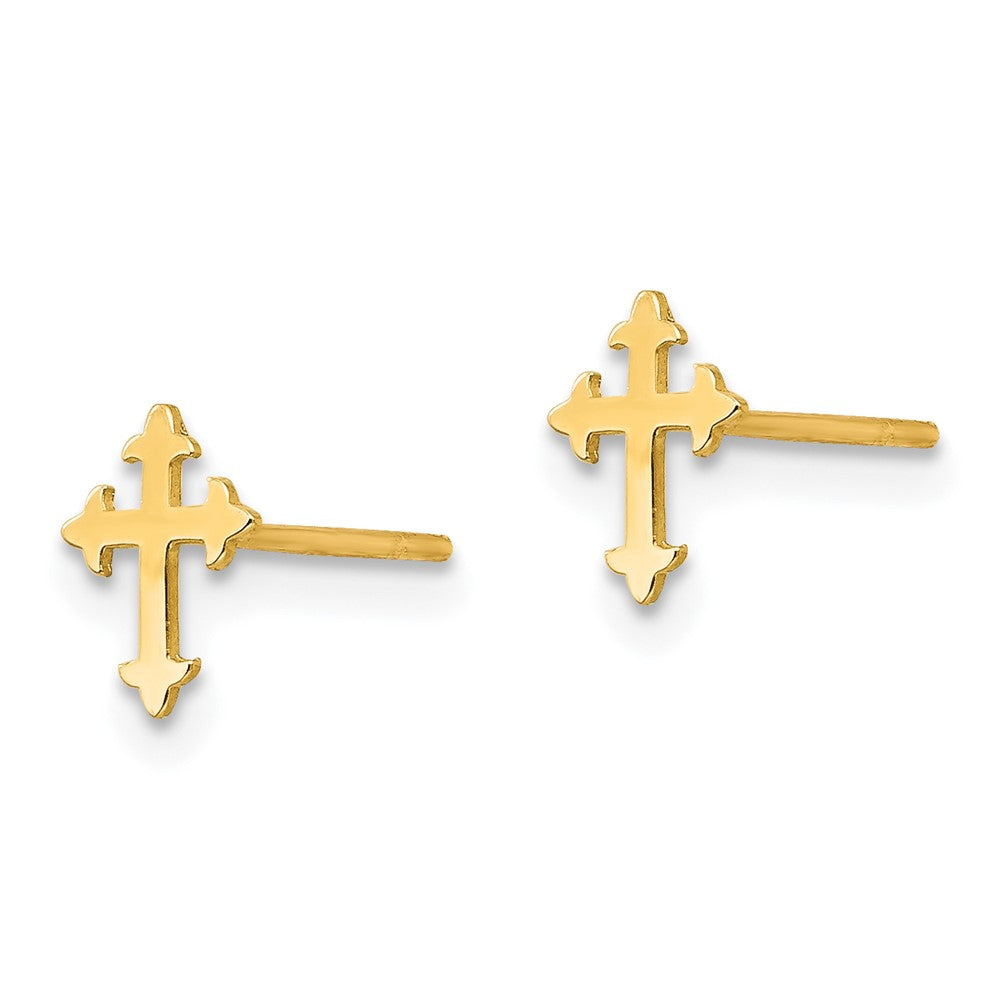 Winky Wink 14K Madi K Polished Cross Post Earrings