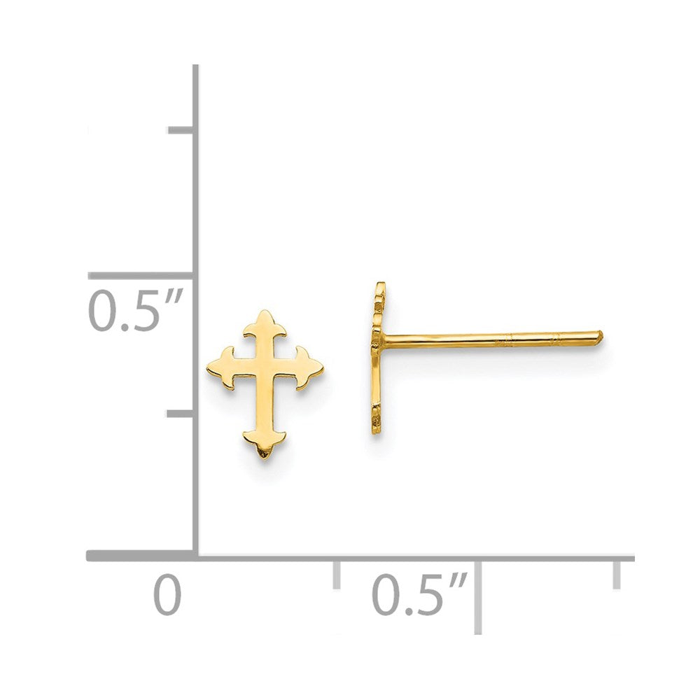 Winky Wink 14K Madi K Polished Cross Post Earrings