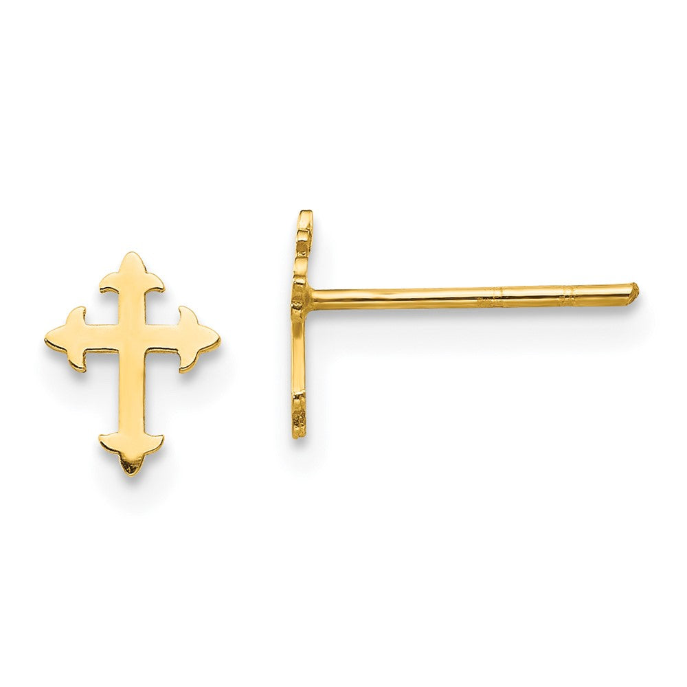 Winky Wink 14K Madi K Polished Cross Post Earrings