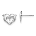 Cherry Nook 14k White Gold Madi K Screwback Dolphins Post Earrings
