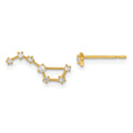 Skippy Song 14k Madi K Childrens CZ 1 Stud Star & 1 Little Dipper Post Earrings