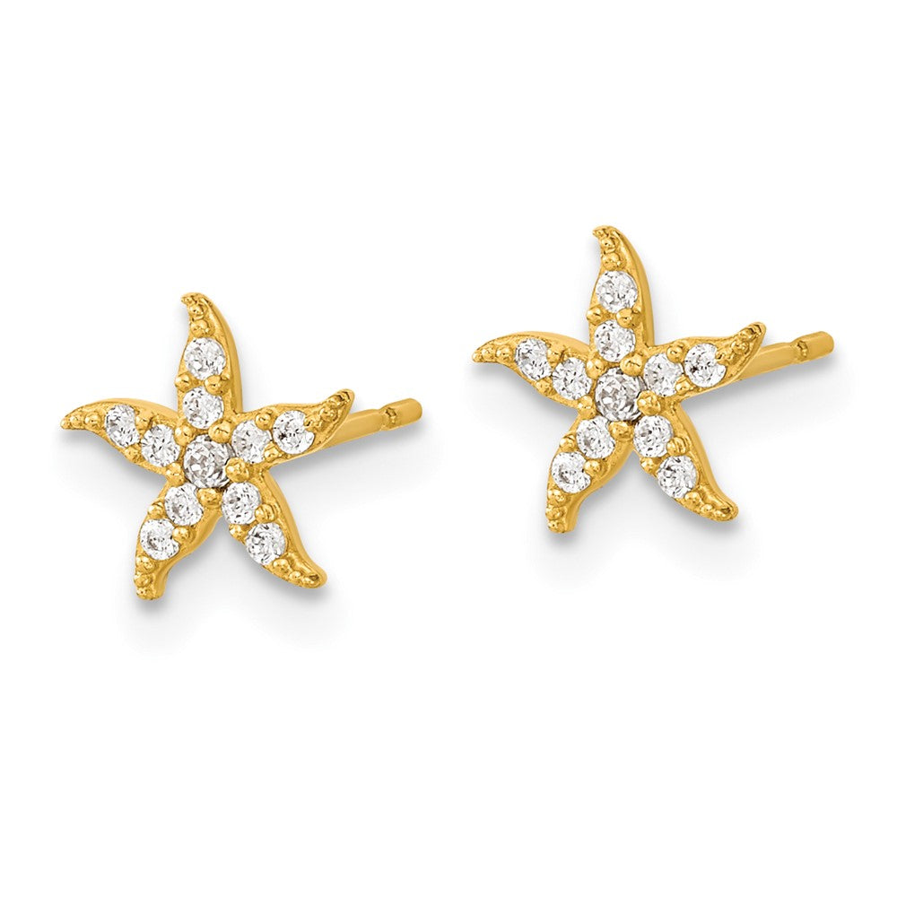 Pebble 14k Madi K Childrens CZ Starfish Post Earrings