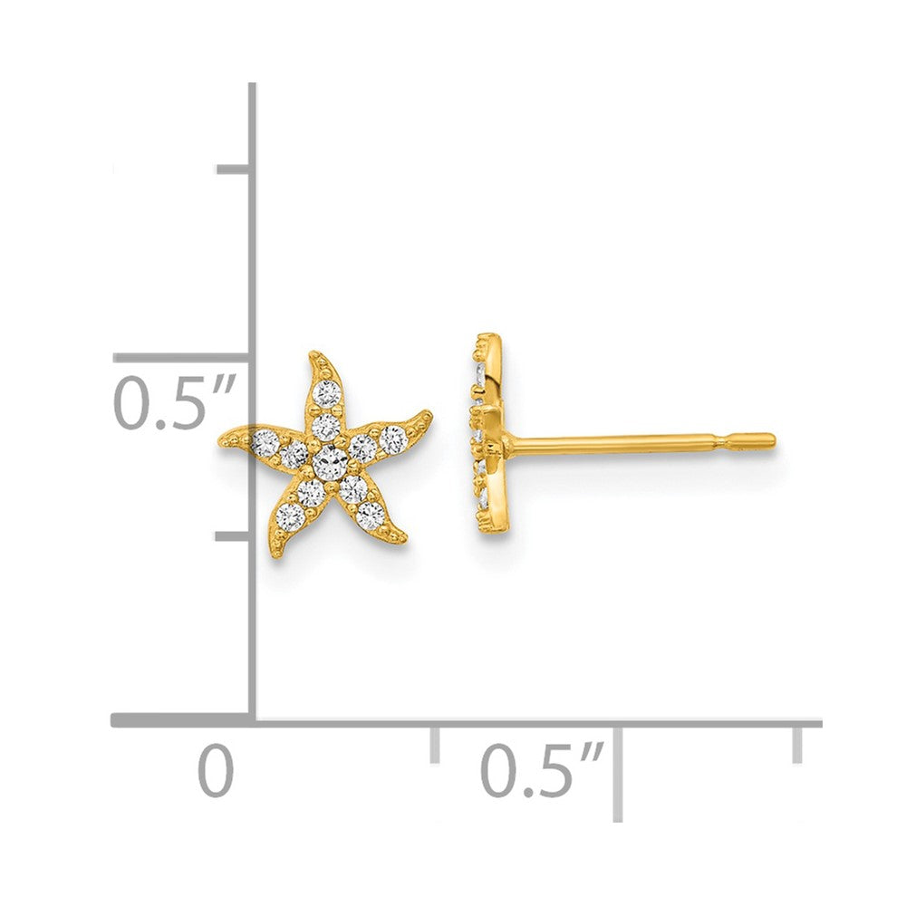 Pebble 14k Madi K Childrens CZ Starfish Post Earrings