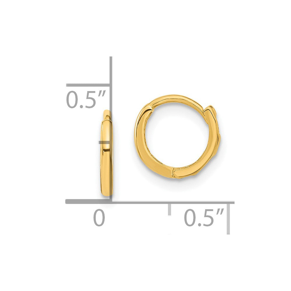 Buddy 14k Madi K Polished Hinged Hoop Earrings