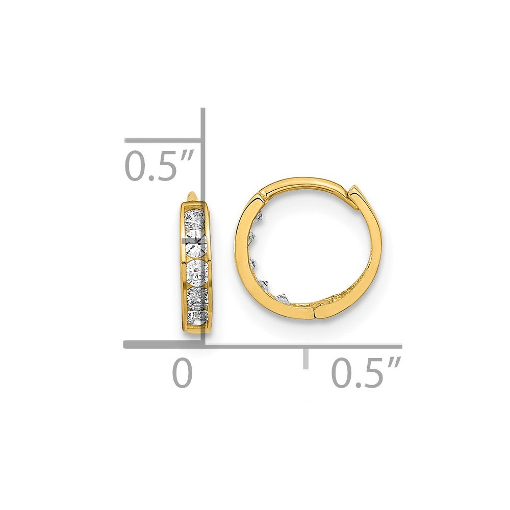 Sprout 14k Madi K 2mm CZ Huggie Hoops