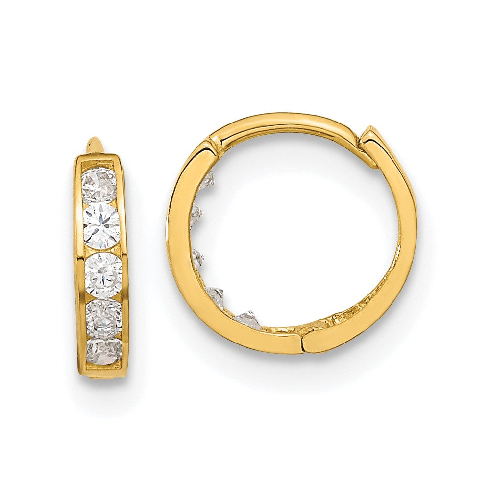 Sprout 14k Madi K 2mm CZ Huggie Hoops