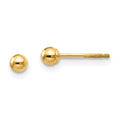 Peanut Drift 14k Madi K Polished 3mm Ball Screwback Earrings