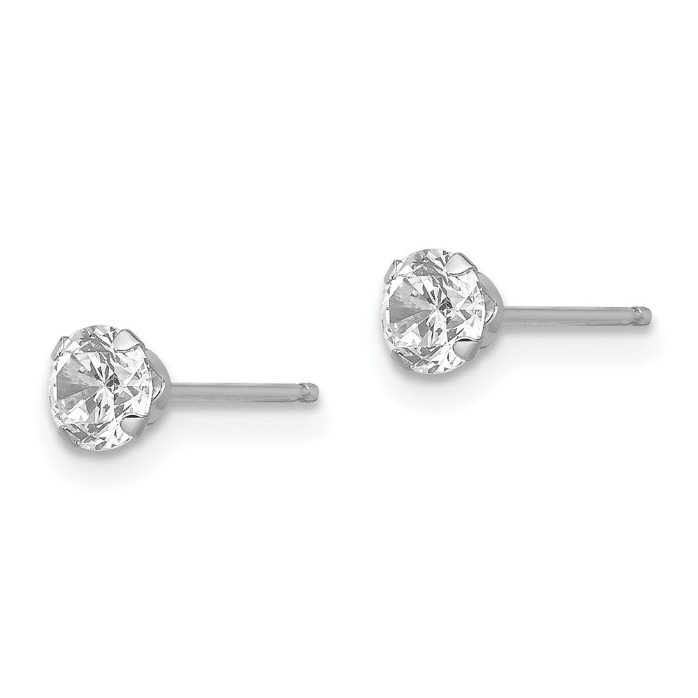 Puddle Nook 14k White Gold Madi K 4mm CZ Post Earrings