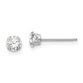 Puddle Nook 14k White Gold Madi K 4mm CZ Post Earrings