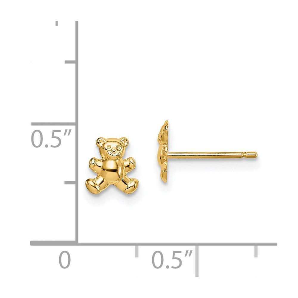 Whimsy Shine 14k Madi K Teddy Bear Post Earrings