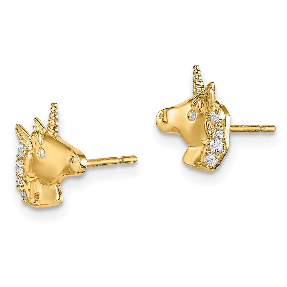 Turtle Nest 14k Madi K Unicorn CZ Stud Earrings