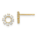 Bubbles Bear 14k Madi K CZ Circle Post Earrings