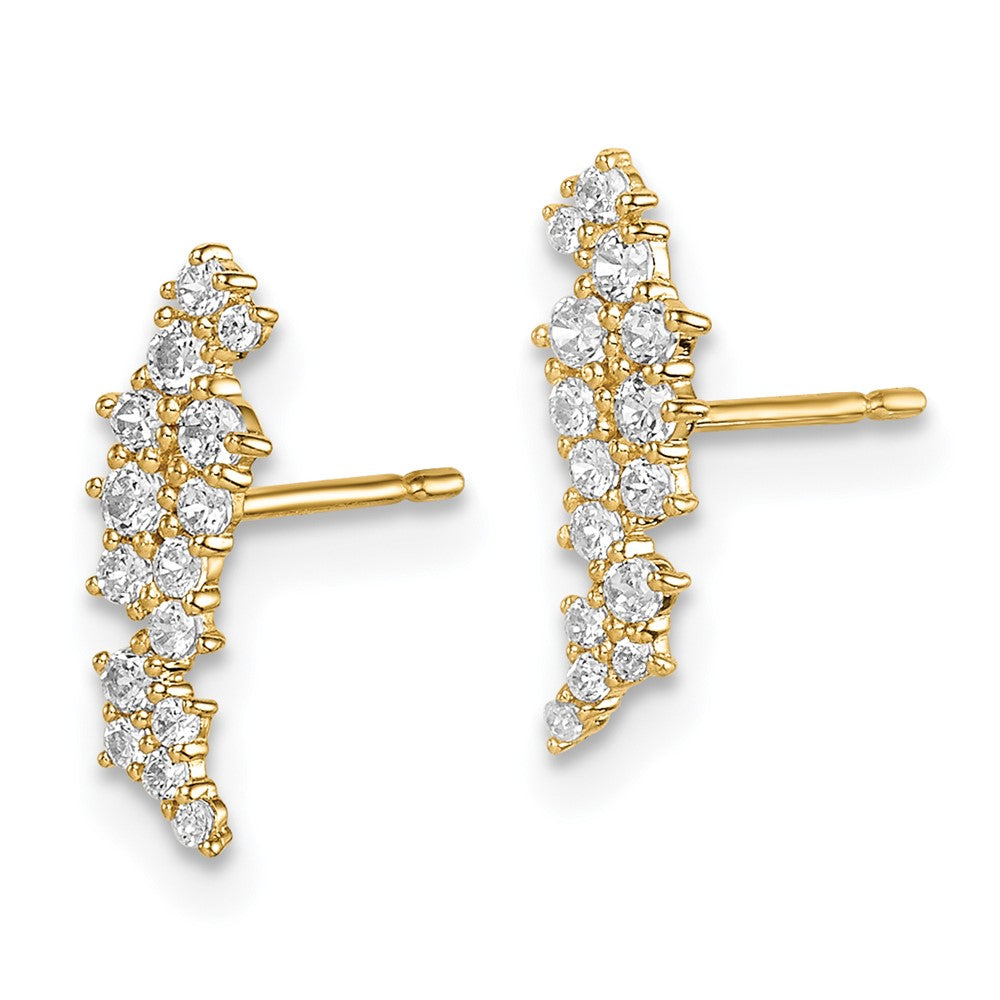 Giggles 14k Madi K CZ Cluster Post Earrings