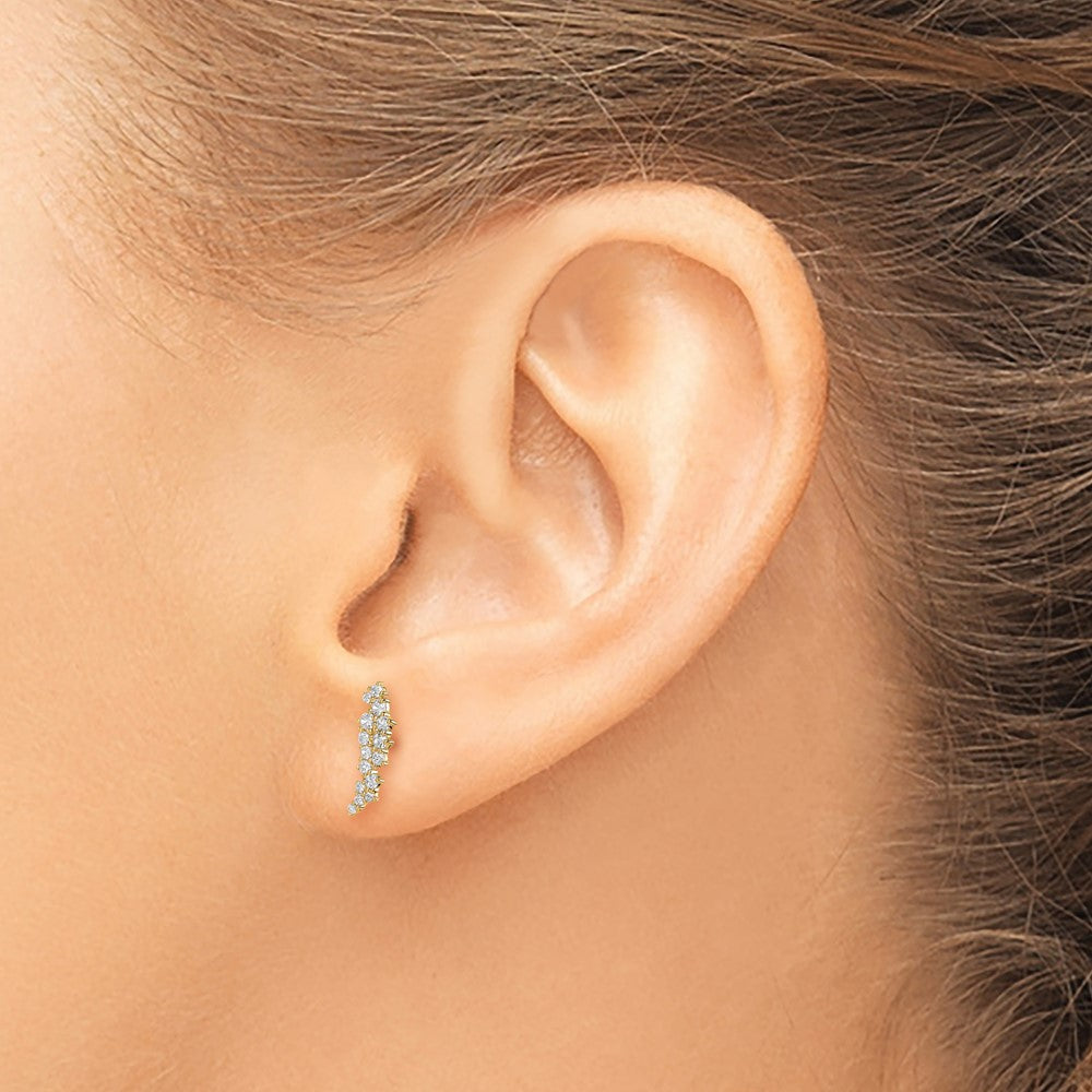 Giggles 14k Madi K CZ Cluster Post Earrings