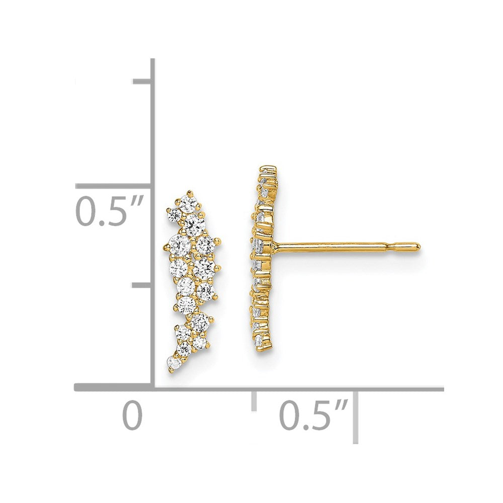 Giggles 14k Madi K CZ Cluster Post Earrings