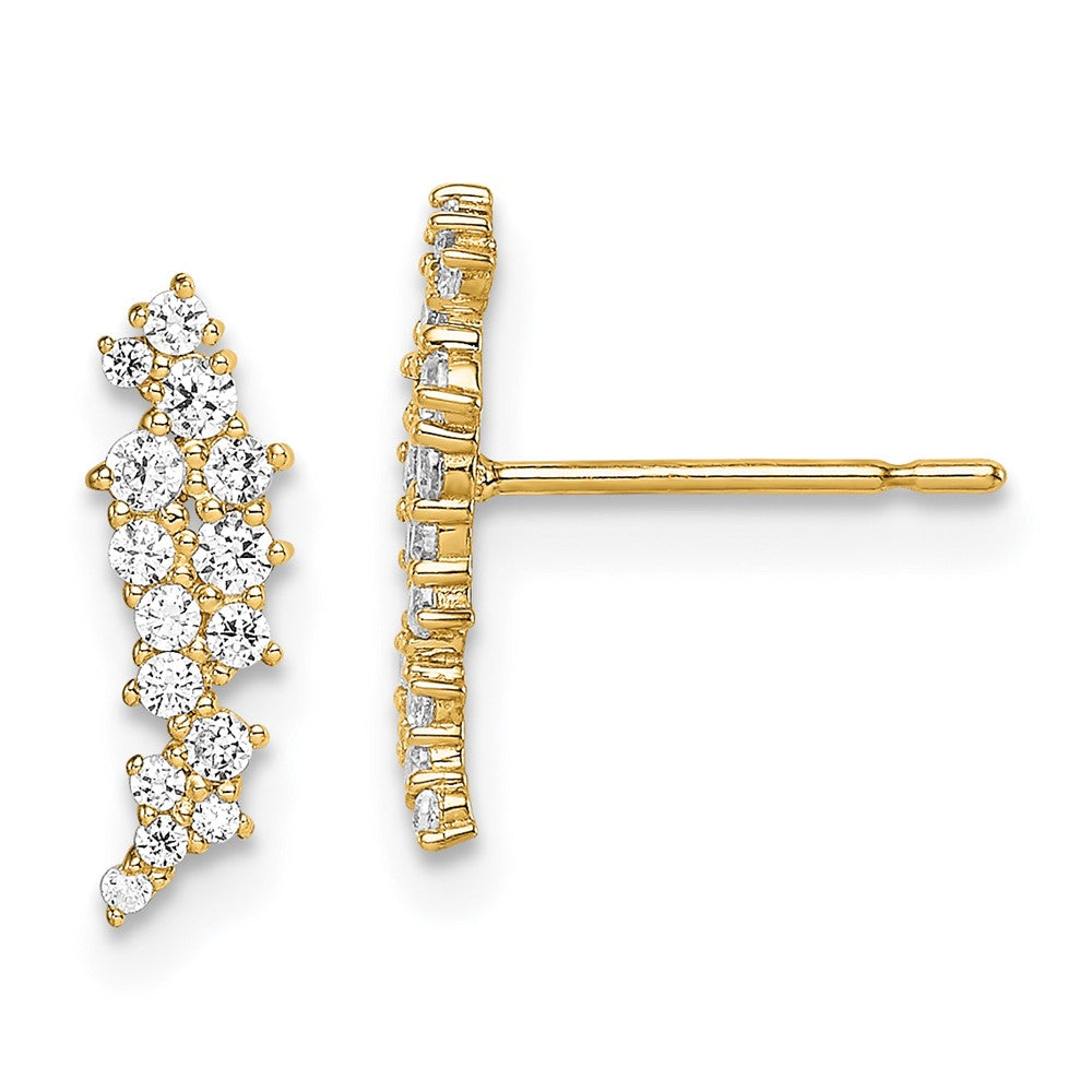 Giggles 14k Madi K CZ Cluster Post Earrings