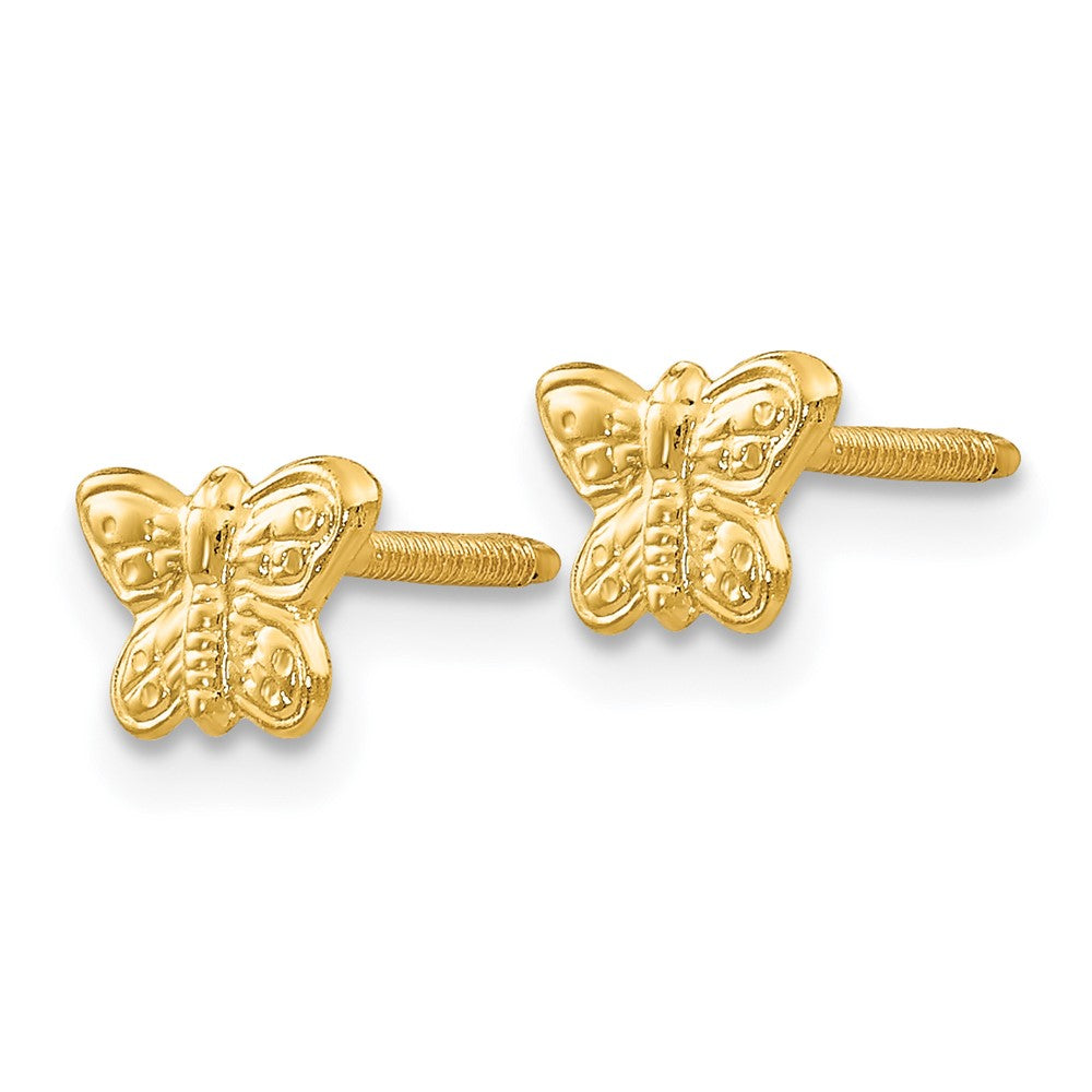 Bumble Drift 14k Madi K Polished Butterfly Screwback Earrings