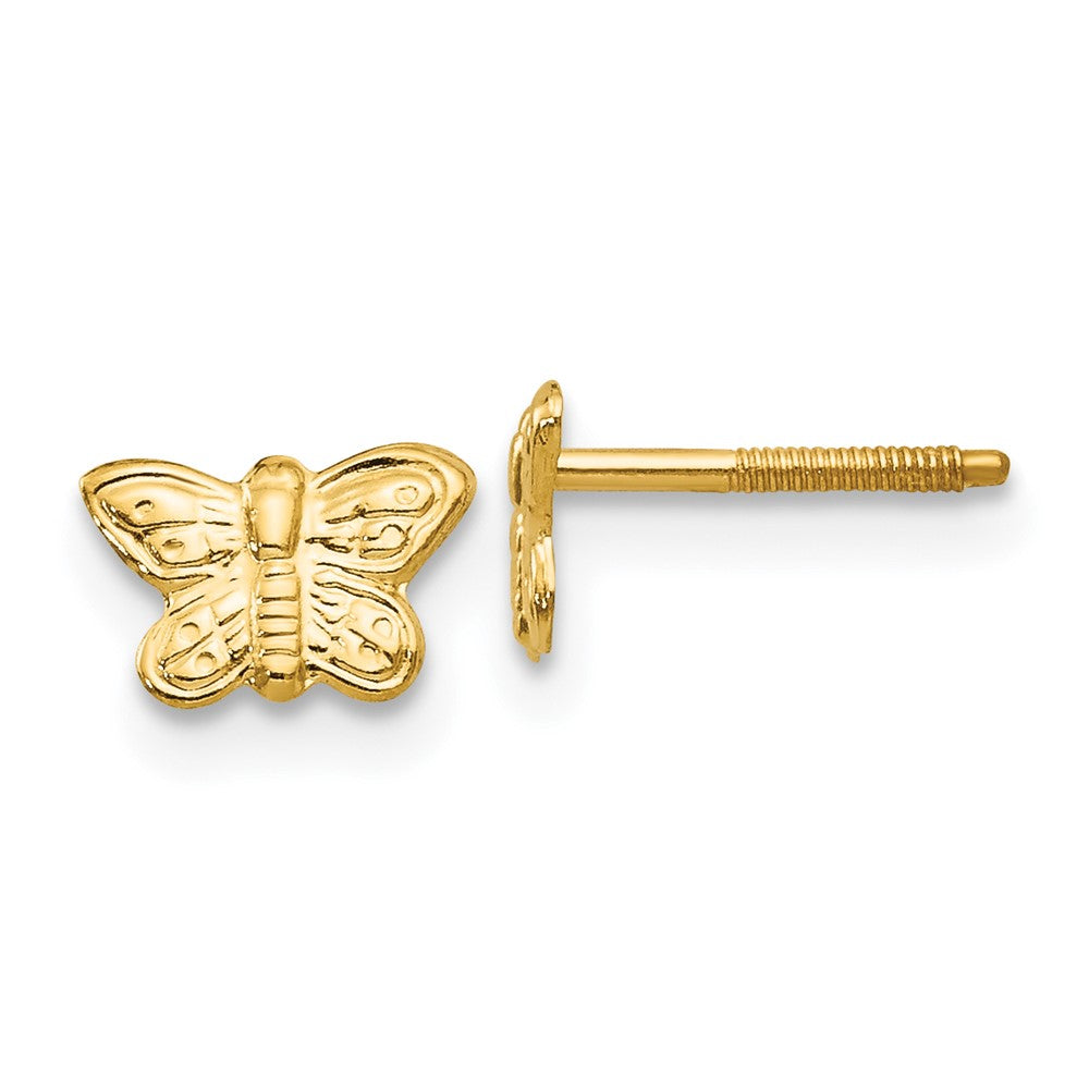 Bumble Drift 14k Madi K Polished Butterfly Screwback Earrings