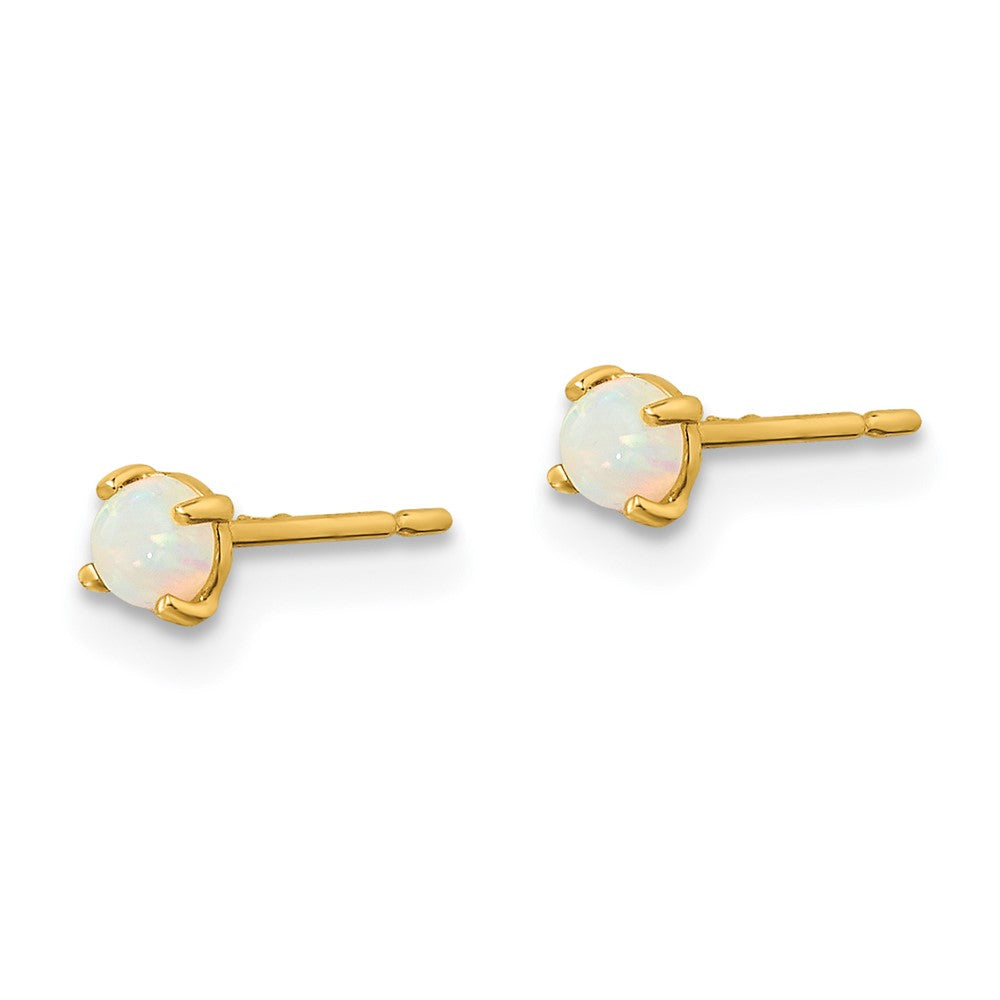 Cuddles Puff 14k Madi K Synthetic Lab Created Opal Post Earrings