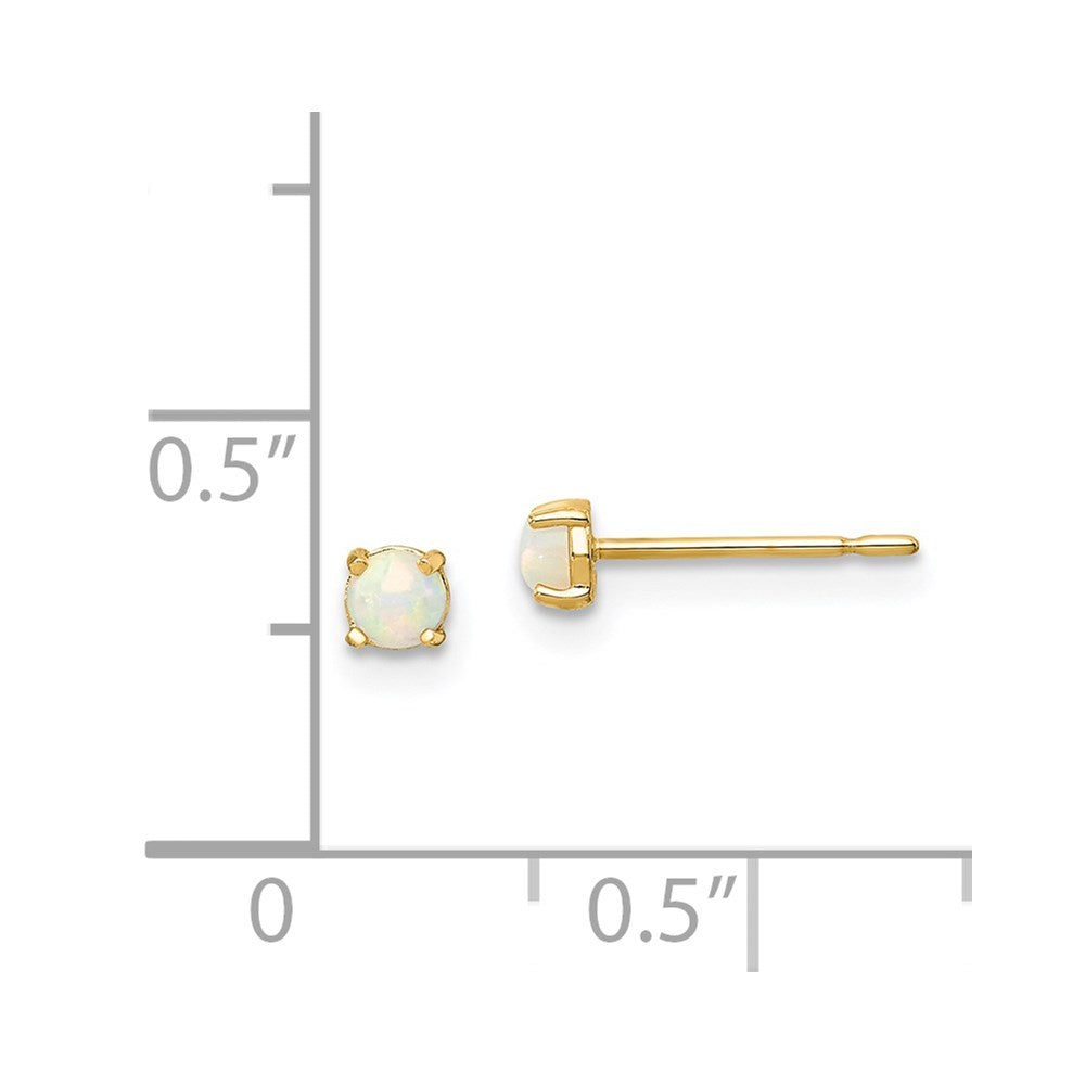 Cuddles Puff 14k Madi K Synthetic Lab Created Opal Post Earrings
