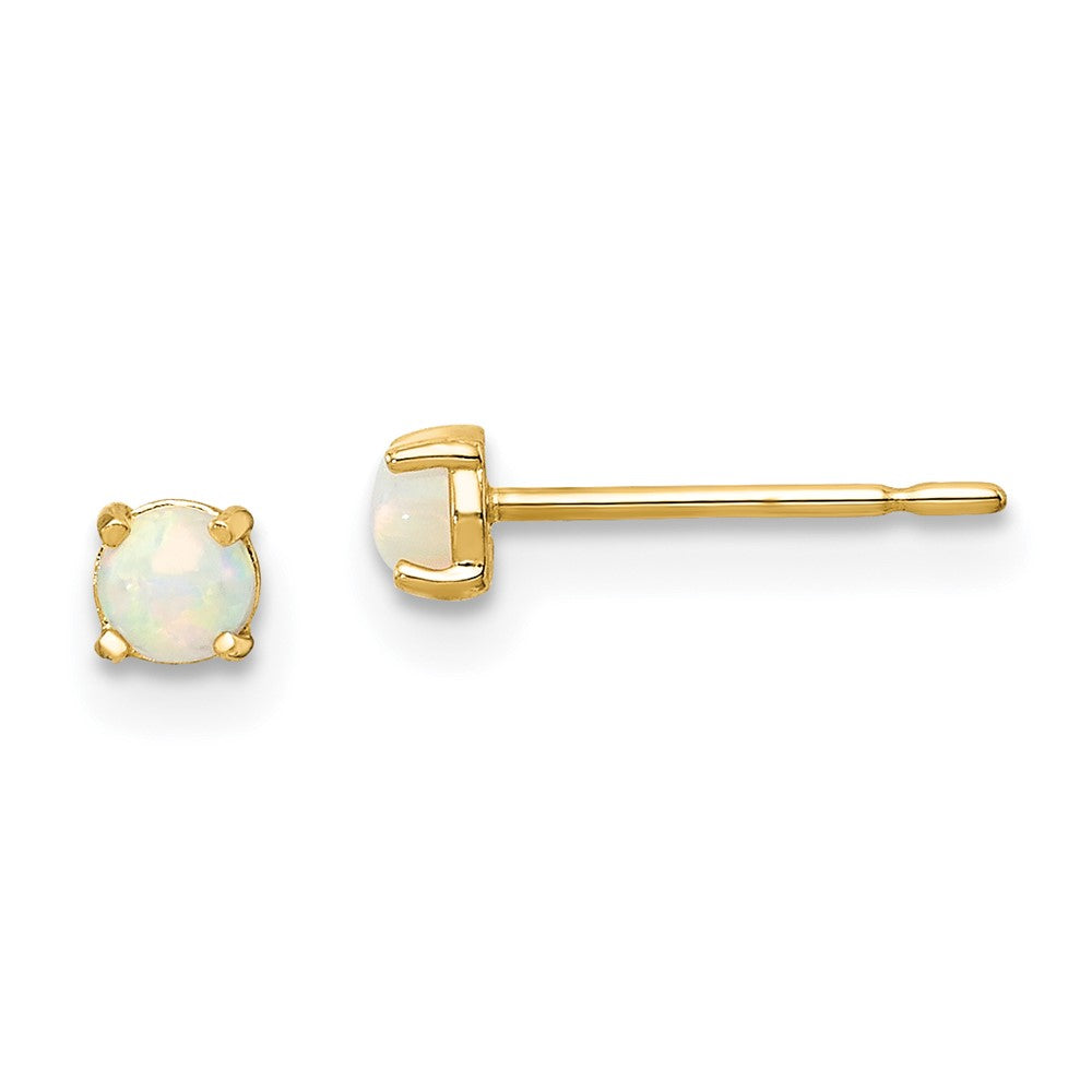 Cuddles Puff 14k Madi K Synthetic Lab Created Opal Post Earrings