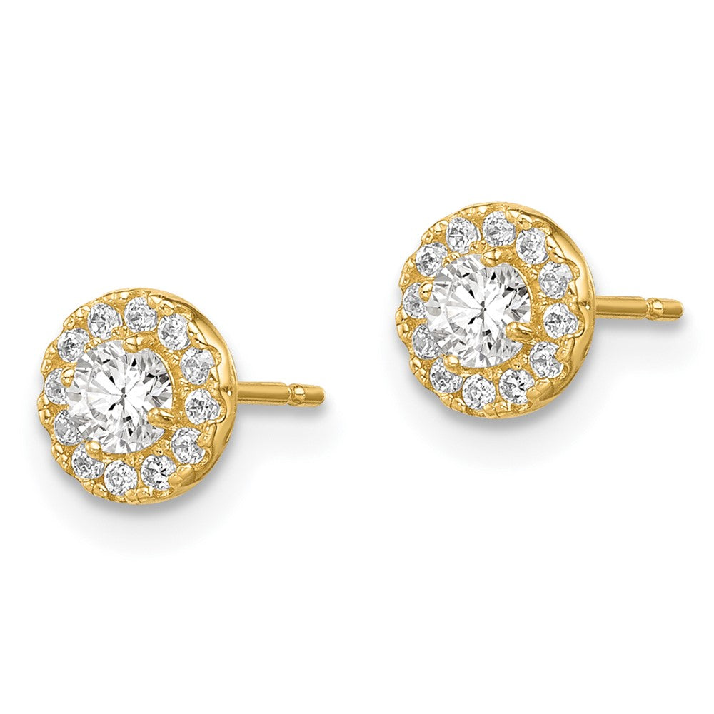 Giggles Wink 14k Madi K CZ CirclePost Earrings