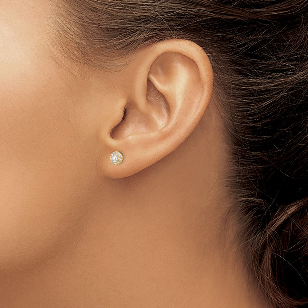Giggles Wink 14k Madi K CZ CirclePost Earrings