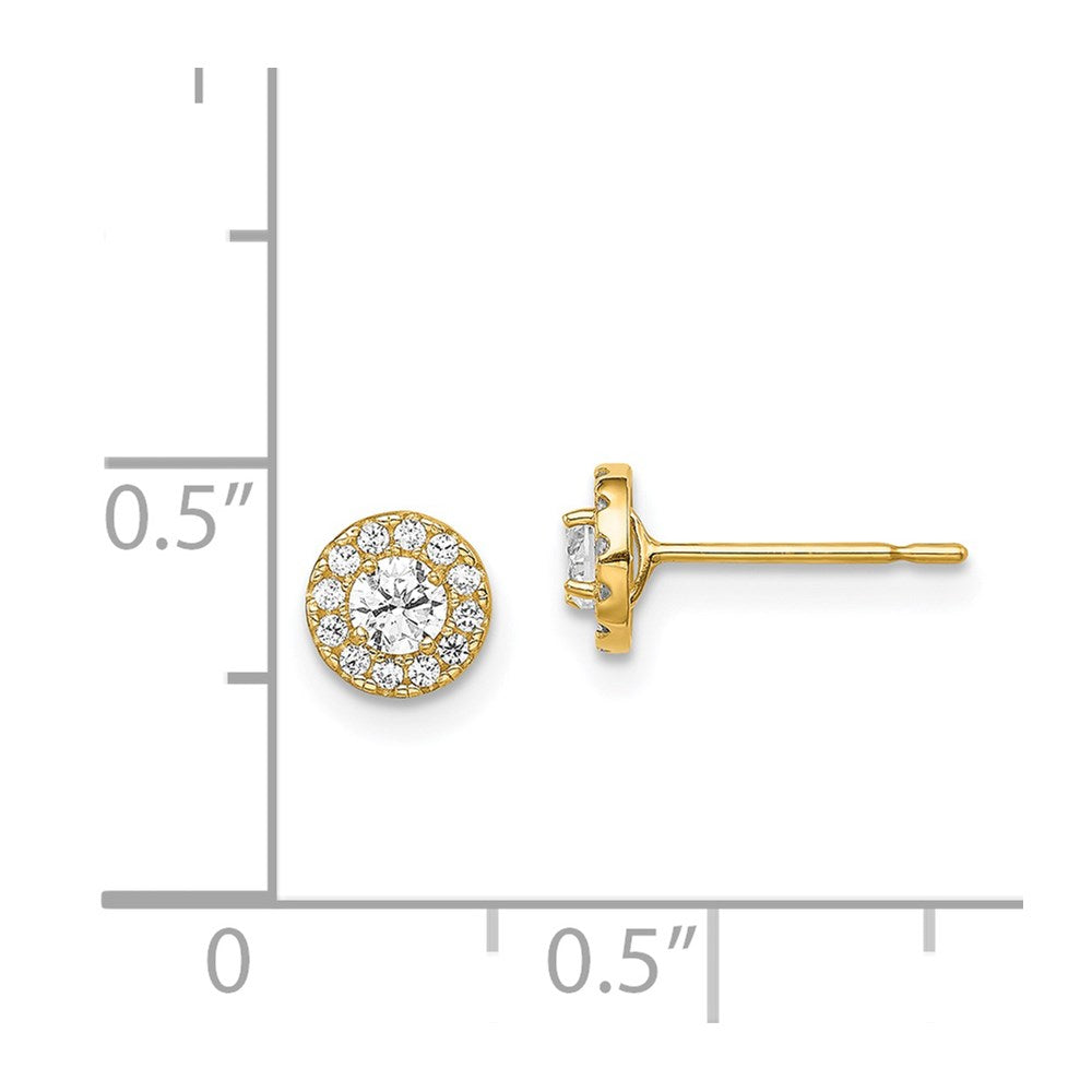 Giggles Wink 14k Madi K CZ CirclePost Earrings