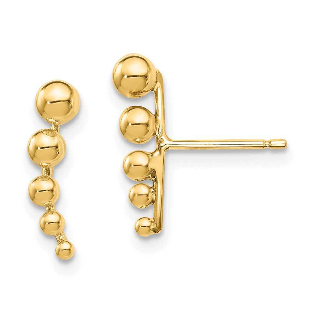 Luna Cloud 14k Madi K Graduated Ball Post Earrings