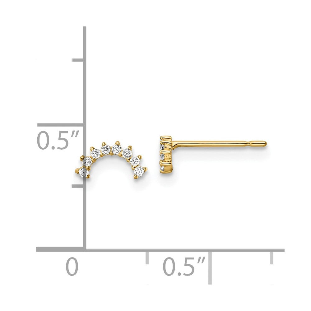 Jellybean 14k Madi K CZ Post Earrings