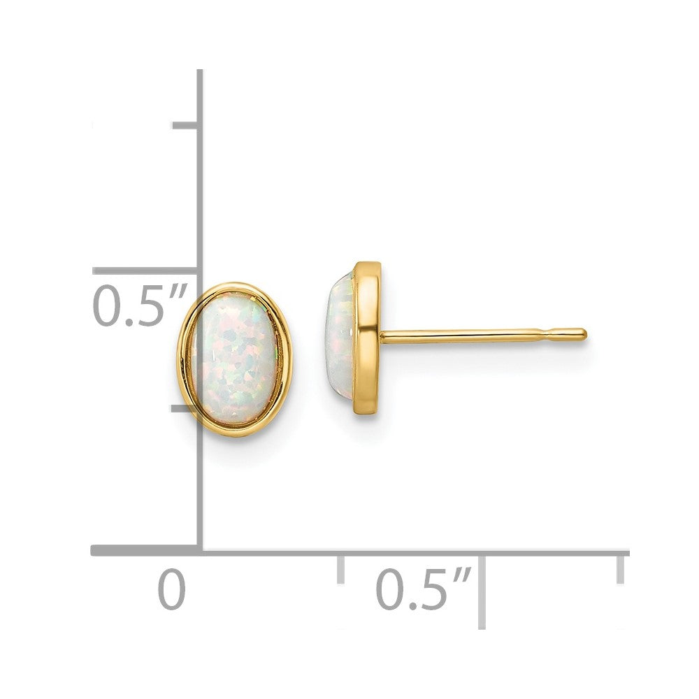 Pumpkin Bug 14k Madi K Created Opal Post Earrings