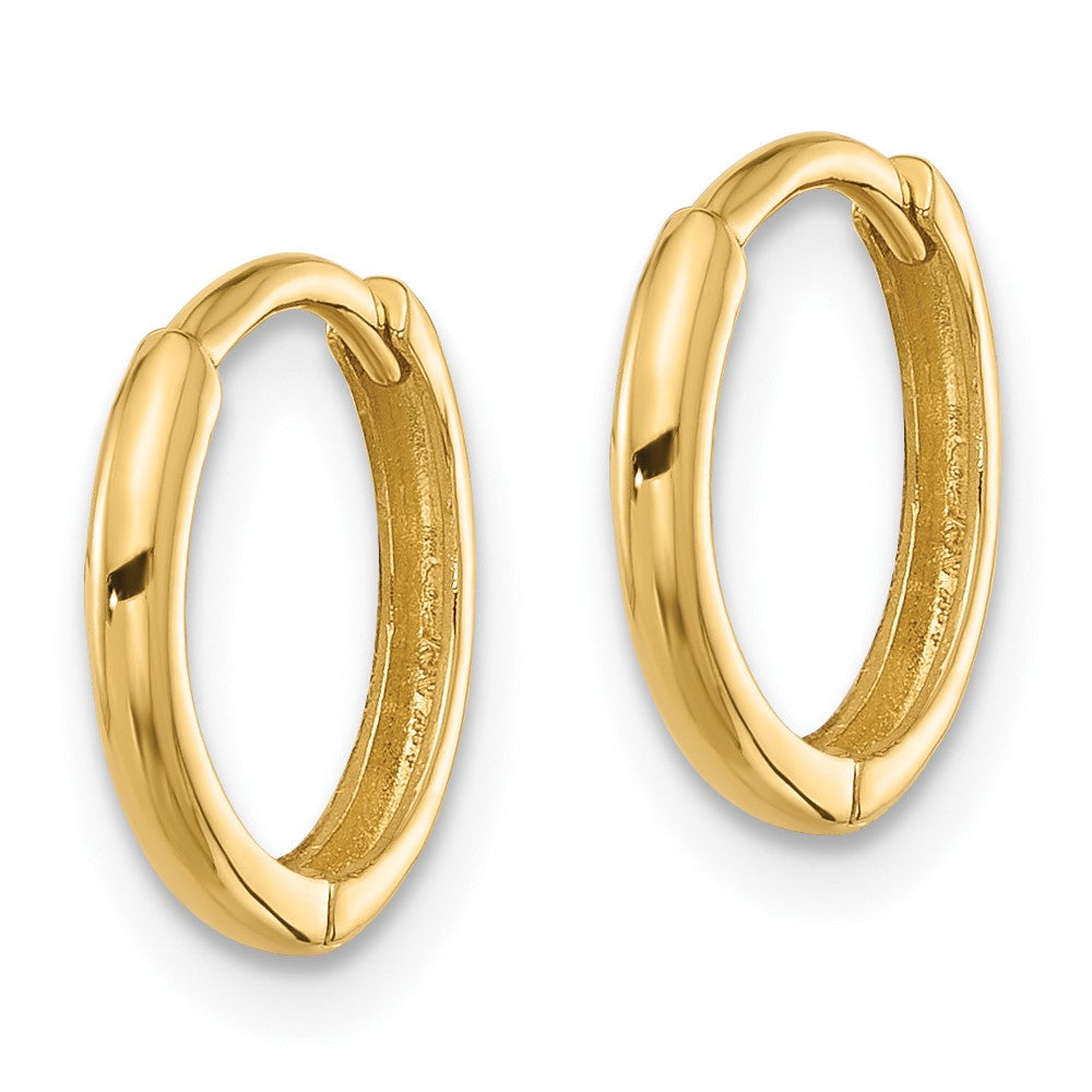 Huggy 14k Madi K Polished 1.45mm Hinged Huggie Hoop Earrings