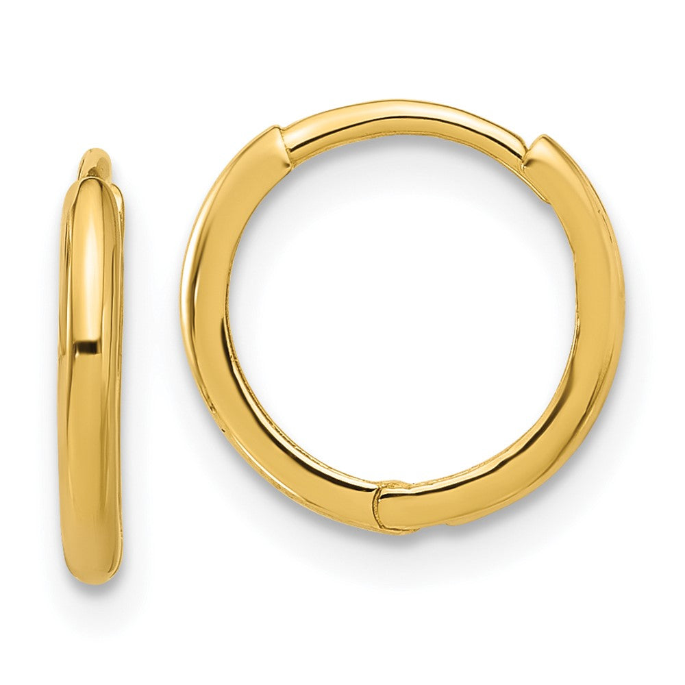 Huggy 14k Madi K Polished 1.45mm Hinged Huggie Hoop Earrings