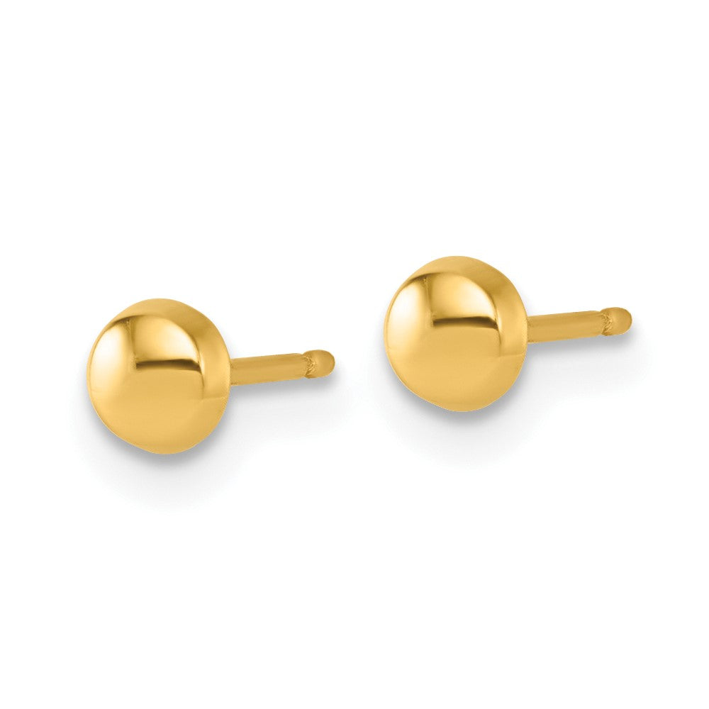 Bunny Spark 14K Polished 4mm Button Post Earrings