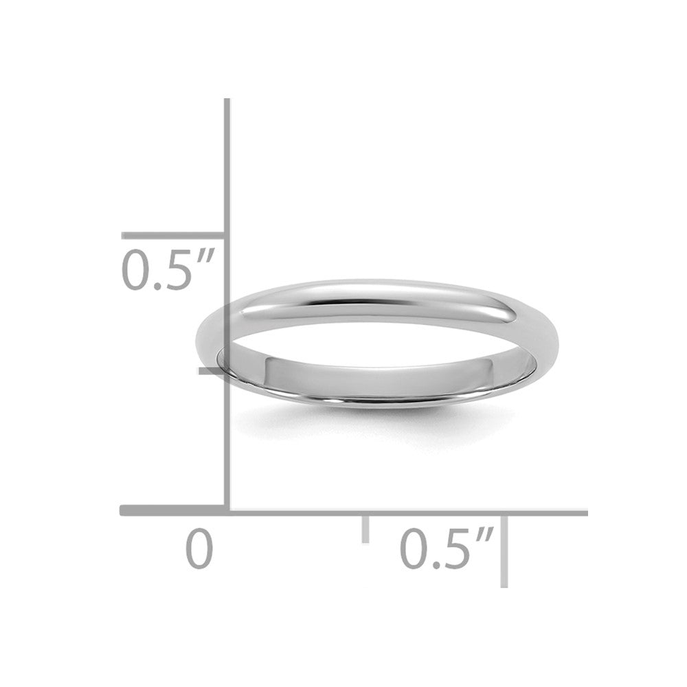 Clover Star 14K White Gold Madi K Polished 2mm Half Round Band Baby / Children's Ring