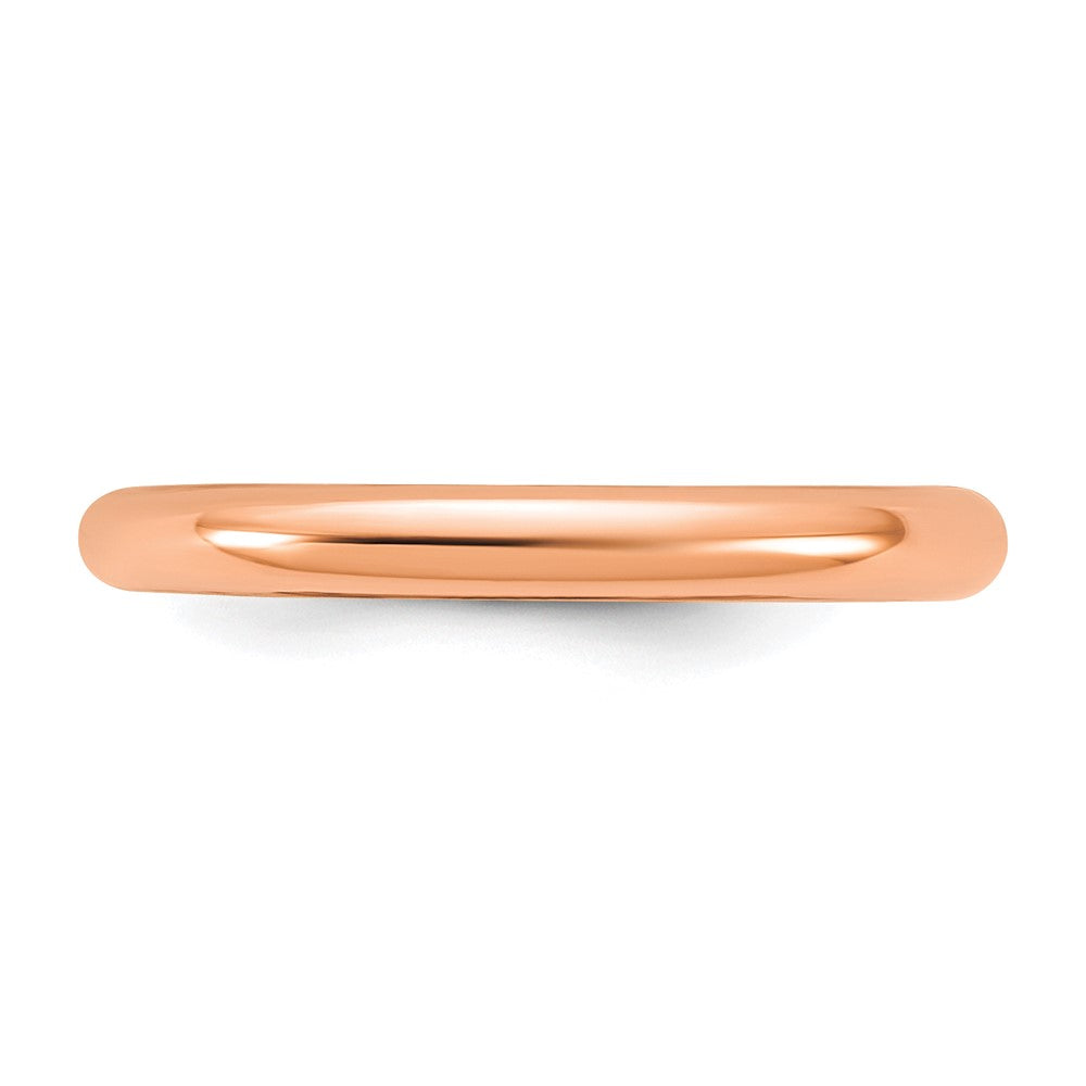 Lollipop Bean 14K Rose Gold Madi K Polished 2mm Half Round Band Baby / Children's Ring