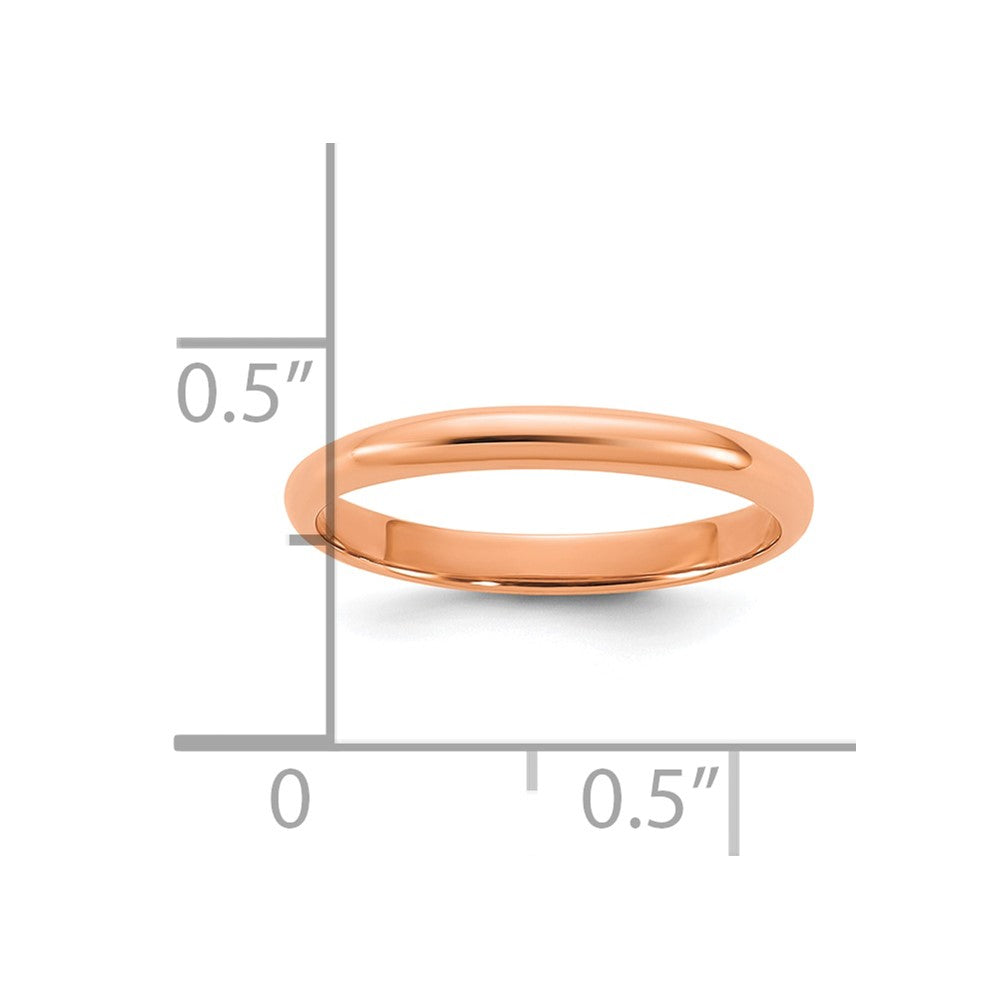 Lollipop Bean 14K Rose Gold Madi K Polished 2mm Half Round Band Baby / Children's Ring