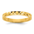 Pixie Bean 14K Madi K Diamond-cut Design 2mm Flat Band Baby / Children's Ring
