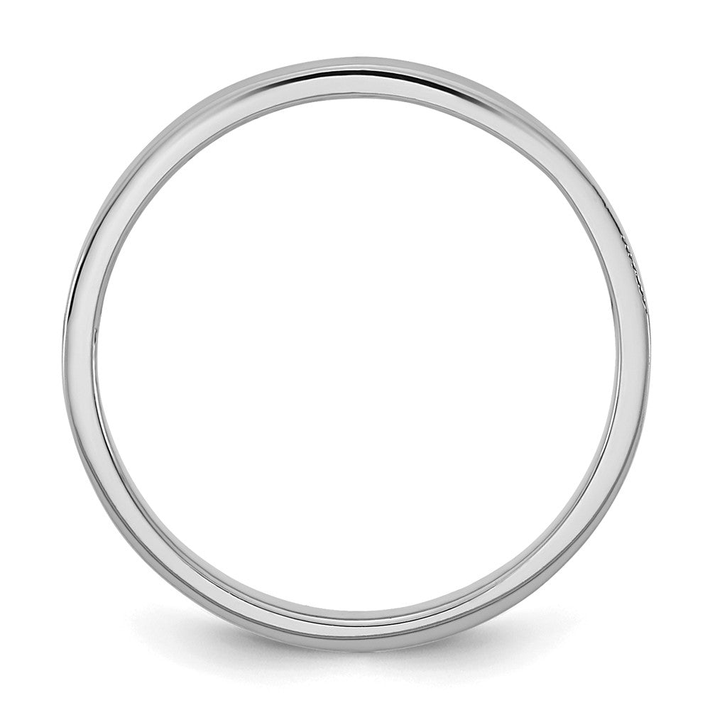 Sunny Bug 14K White Gold Madi K High Polished 2mm Flat Band Baby / Children's Ring