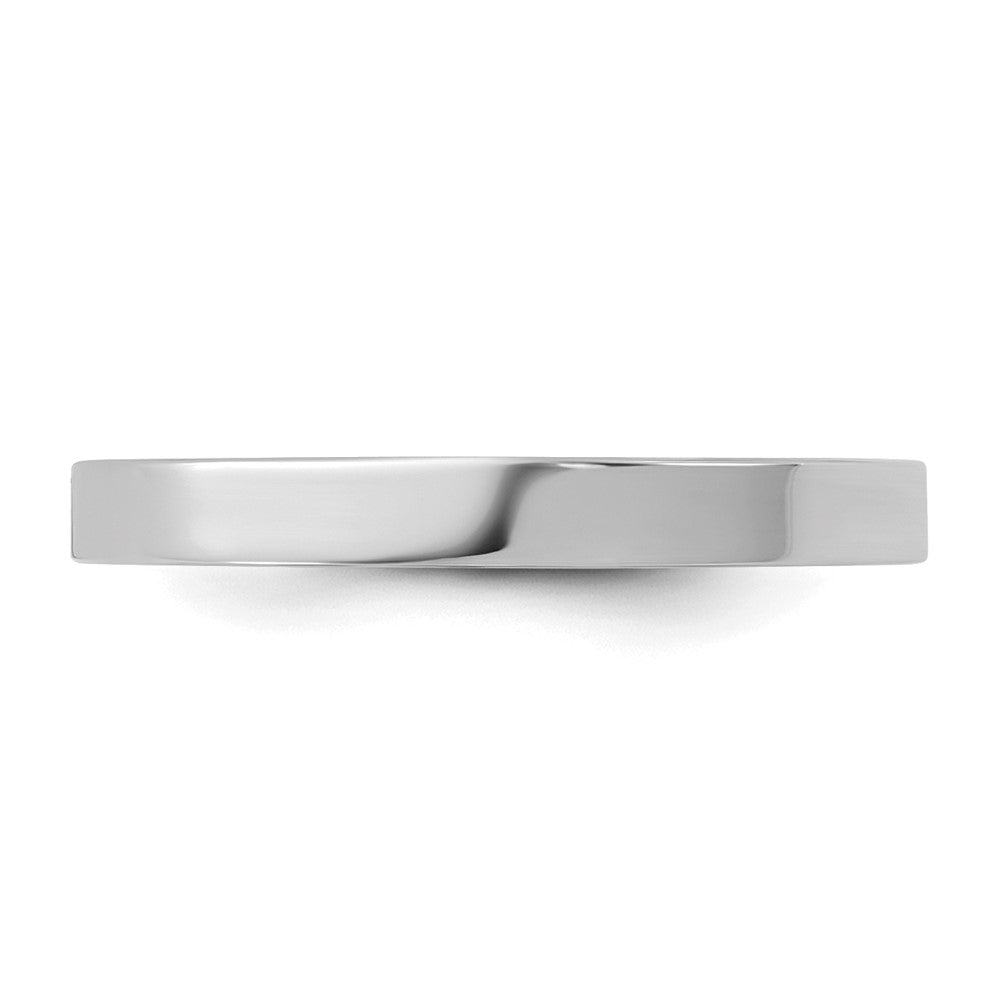 Sunny Bug 14K White Gold Madi K High Polished 2mm Flat Band Baby / Children's Ring