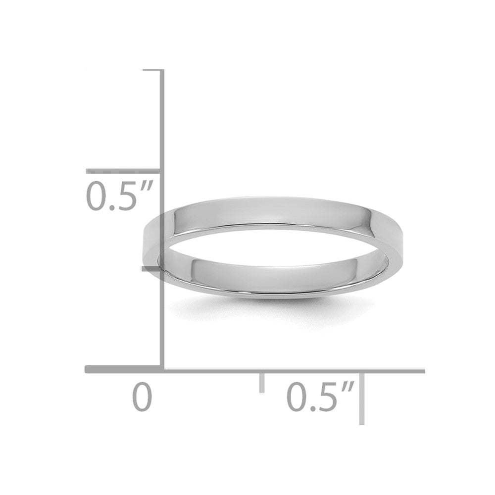 Sunny Bug 14K White Gold Madi K High Polished 2mm Flat Band Baby / Children's Ring