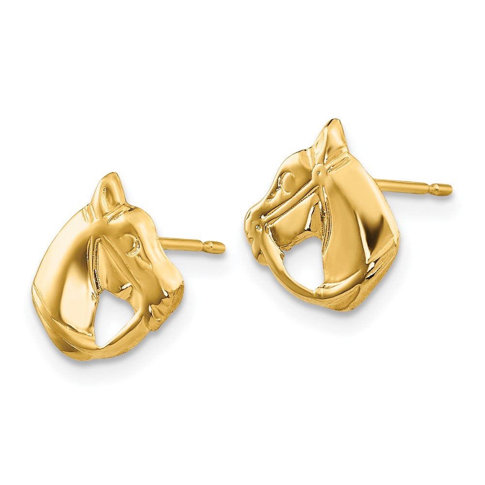 Twinkle Bloom 14k Madi K Polished Horse Head Post Earrings