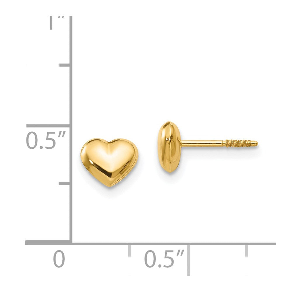 Winky Puff 14k Madi K Sm. Puffed Heart Earrings